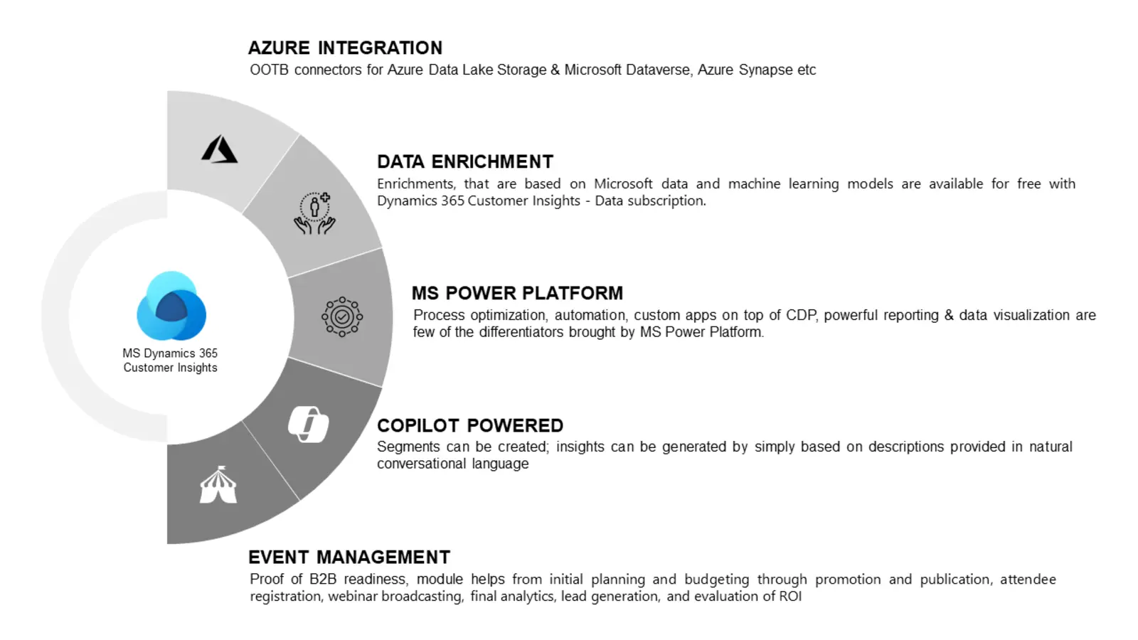 MS Dynamics Customer Insights unique features